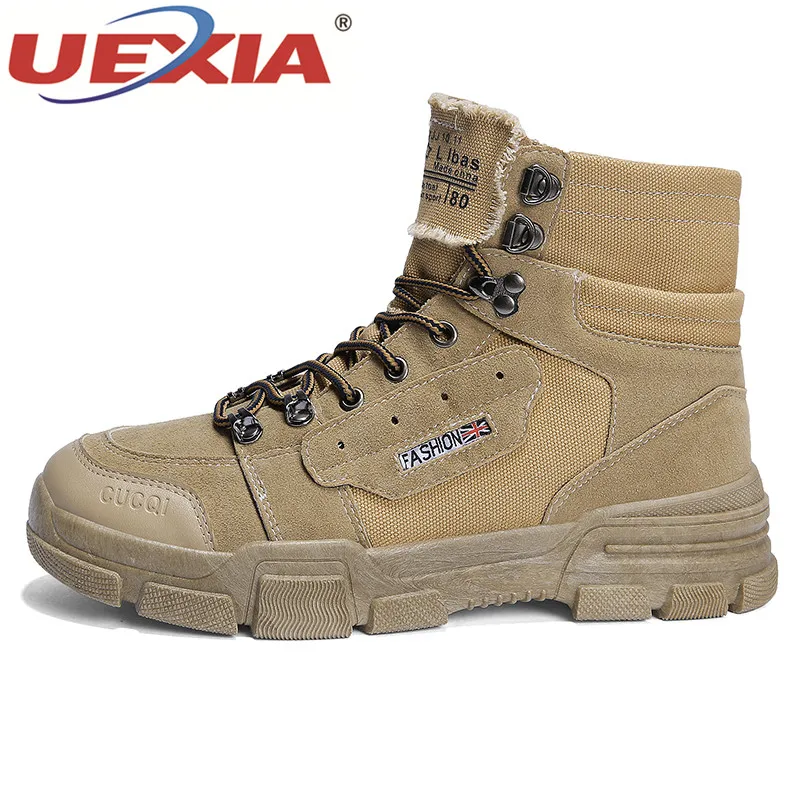 

UEXIA Boots Men Shoes High Top Ankle Work Dress Male Shoes Oxfords Botas Masculino Motorcycle youth Boy student canvas Handmade