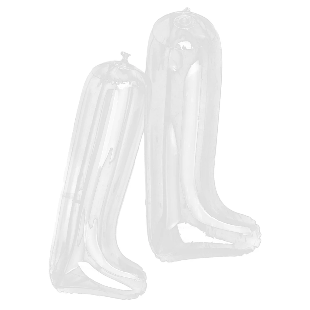 Footful Inflatable Boot Shoe Tree Shaper Inserts Support Stand Holder Apparel Accessories  for mid-calf boot Clear 30cm