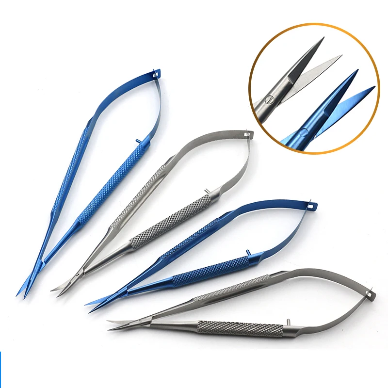 Health & Beauty Titanium alloy 12 14 16 18cm micro scissors inner barrier cut quality scissors Hand membranous Makeup Scissor 3