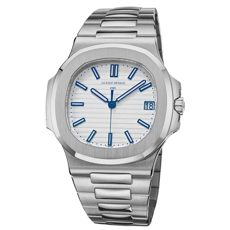 LGXIGE люксовый бренд мужские военные спортивные часы мужские кварцевые часы Patek полностью стальные водонепроницаемые наручные часы relogio masculino