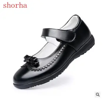 Children Girl Student Shoes School Black Leather Shoes Girls Fashion Princess Shoes Kids Classic Glowing Uniforms Sinlge Shoes 1