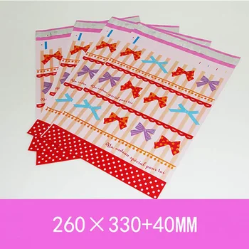 

2000Pcs/lot bowknot pattern Plastic Post Mail Bags Poly Mailer Self Sealing Mailer Packaging Envelope Courier express bag