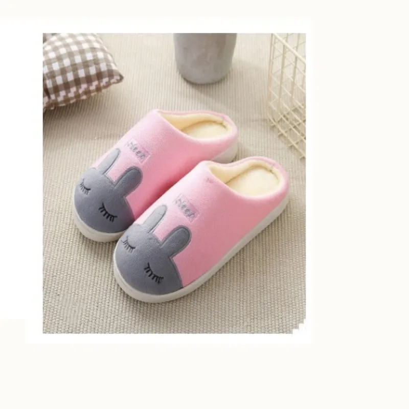

New cotton slippers cute slippers winter warm non-slip cartoon female cotton slippers thick plush cotton shoes wholesale
