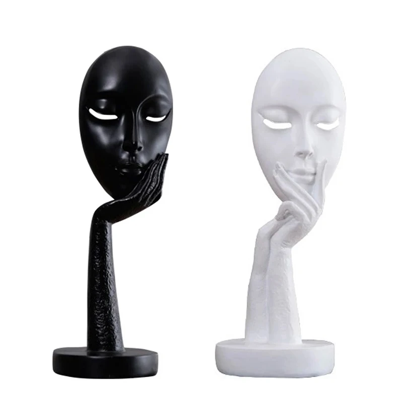 

New Fashion Personality Creative Resin Abstract Art Living Room Bedroom Home Office Study Woman Face Decoration Room Craft