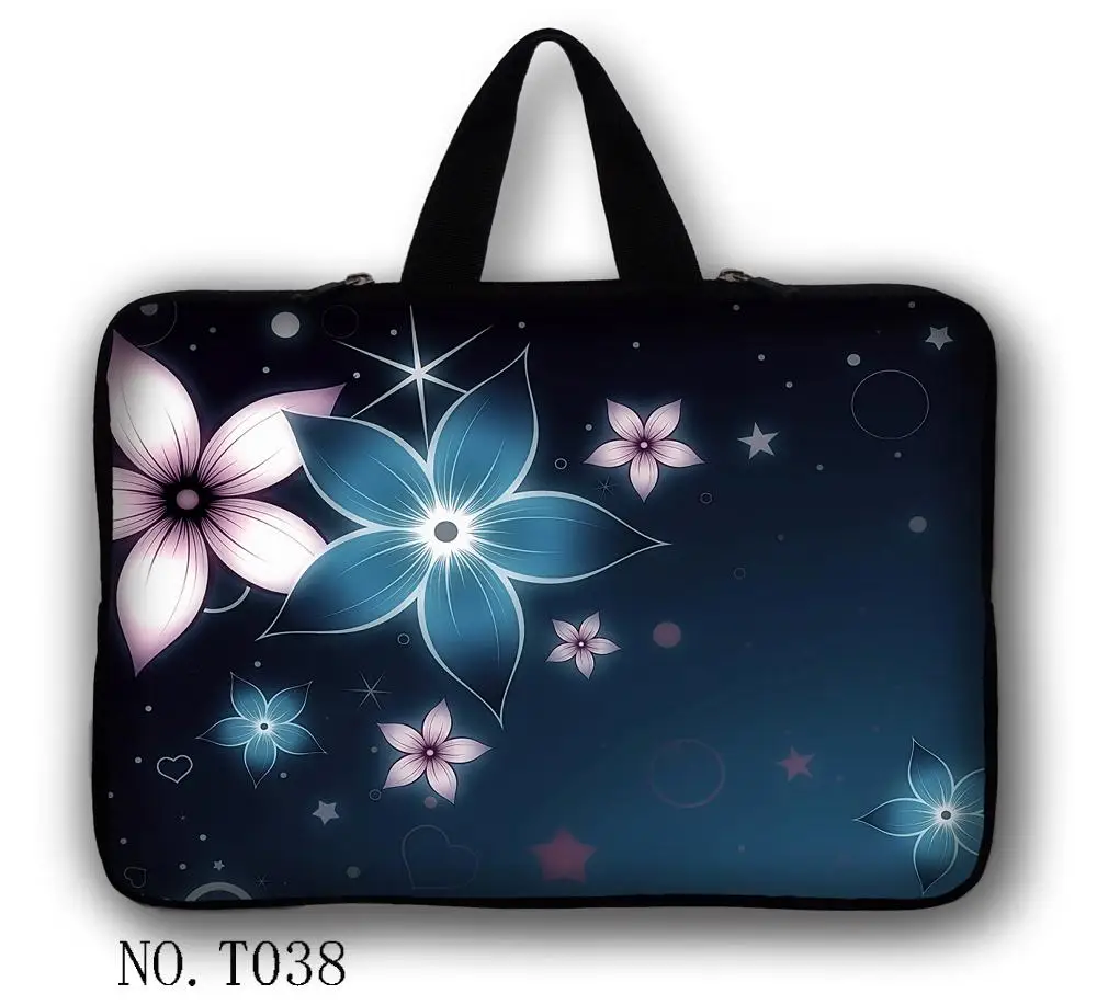 Flower 15" 15.6" Laptop Sleeve Case Bag Cover+Hide Handle For HP DELL ASUS Toshiba Acerin