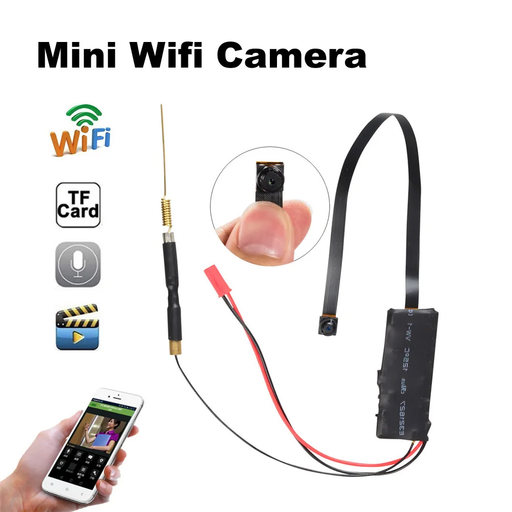 Wi-Fi мини-камера 1080P с поддержкой tf-карты, аудио-видео запись, беспроводная камера видеонаблюдения, облачные дистанционные часы