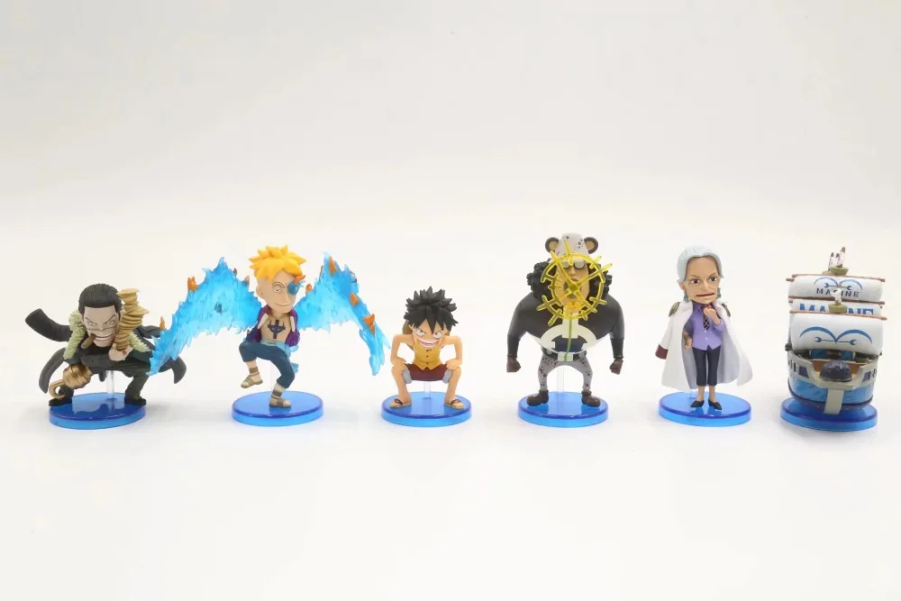 アニメワンピースwcfルフィマルコtsuru Bartholemewくまマリンpvcアクションフィギュアグッズおもちゃ人形5ピース セット Action Figures Aliexpress