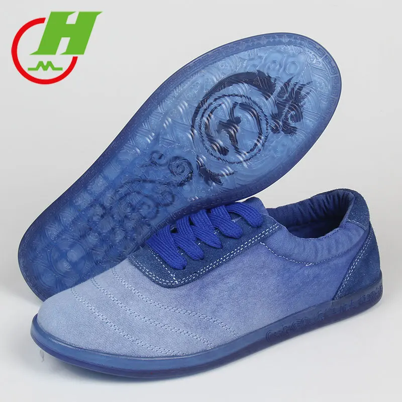 

Tai Chi Shoe, Ox Tendon Bottom Canvas Men Spring Summer Martial Art Practice Shoe, Taiji kung fu Gradual Change Color Shoe