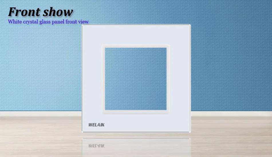 Welaik сенсорный выключатель Комплектующие для самостоятельной сборки Стекло Панель только стене выключатель черный, белый цвет кристалл Стекло Панель квадратное отверстие a18w/B1