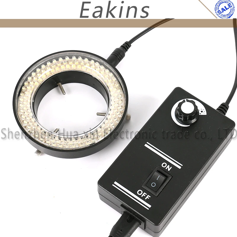 Koop Gratis verzending 144 LED Verstelbare Ring Light illuminator Lamp Voor Industrie Microscoop Industri euml;le Camera Vergrootglas
