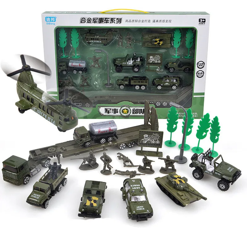 

Fashion Exquisite Sliding Alloy Car Module Simulation Helicopter Tank Armored Car Model Educational Toys