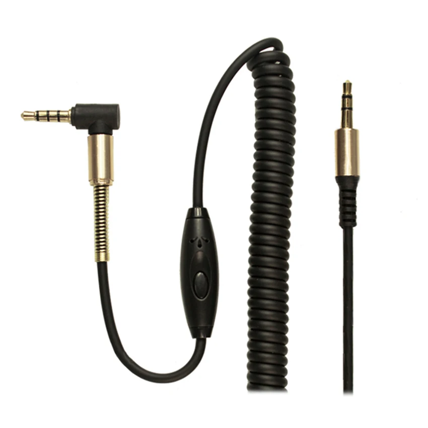 Auto 3.5mm Jack Hifi Sound Tactile Spring Aux Audio Cable with