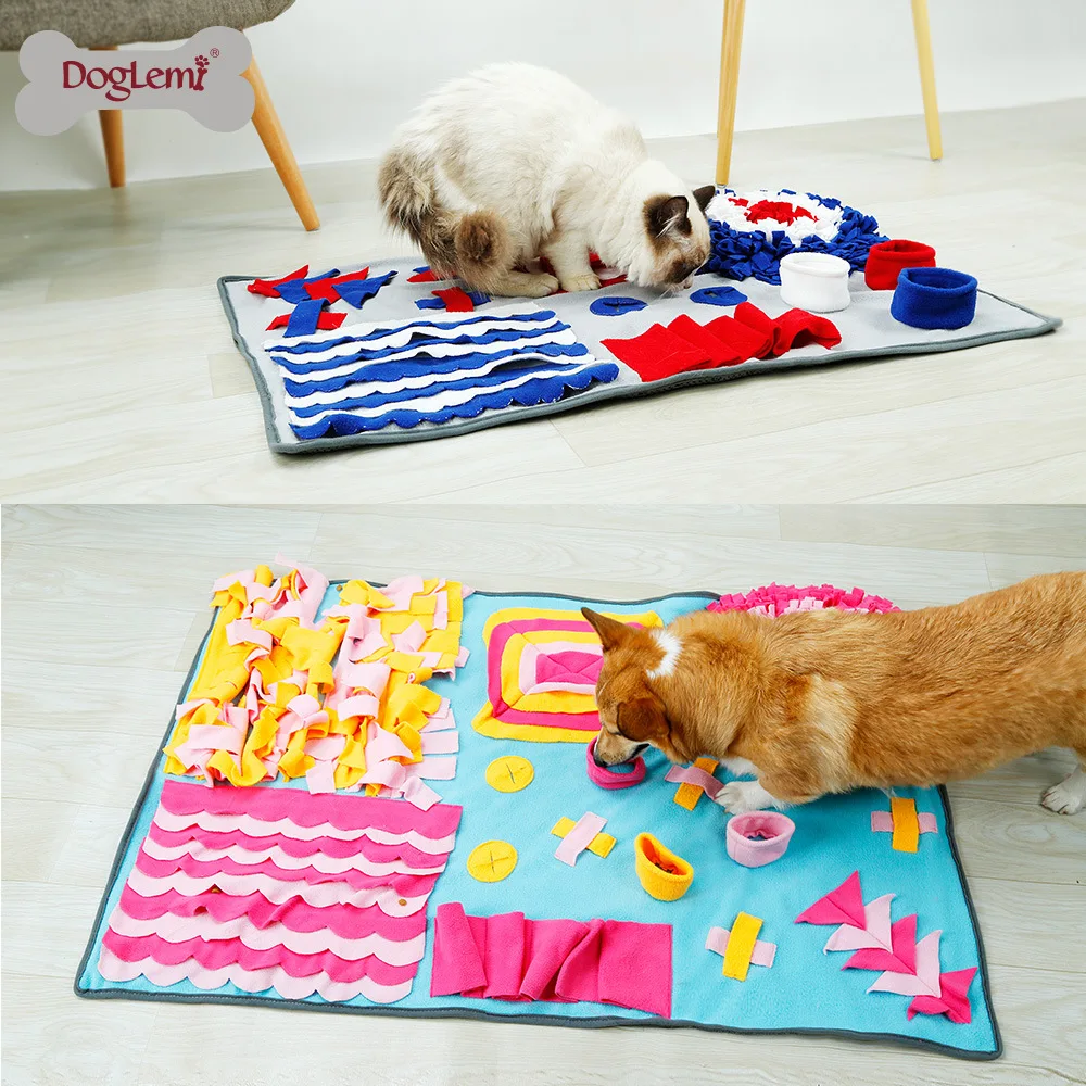 

Dog Snuffle Mat Slow Feeding Dog Bowl Anti Choking Stress Release Training Dog Toys Pet Activity Training Blankets
