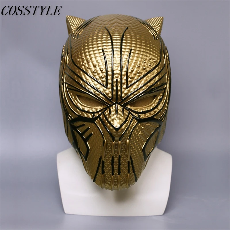 

2018 New Movie Black Panther Cosplay Erik Mask Panthera Pardus Leopard PVC Helmet Erik Killmonger Mask Adult Men Halloween Props