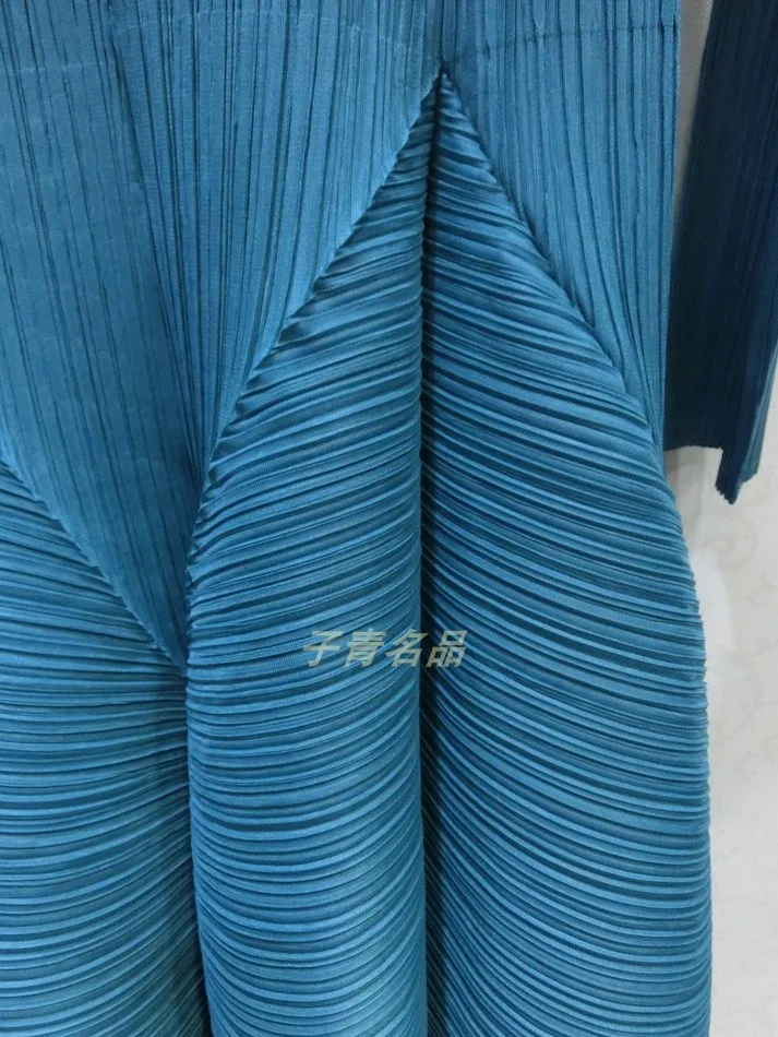 Miyake/ ; модное однотонное платье с круглым вырезом и длинными рукавами; бутон платье; Лидер продаж