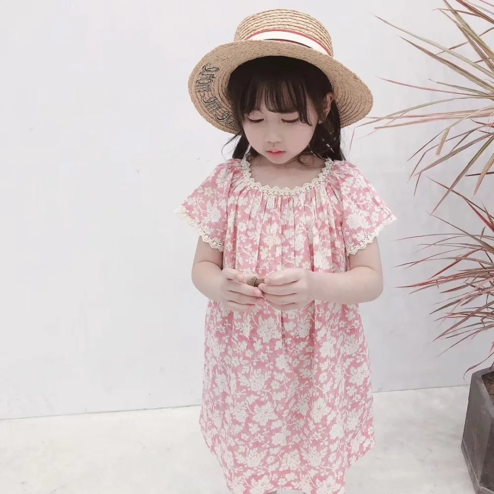 

little girl summer dresses baby girl clothes floral dress girls casual cotton soft dress printing clothes short sleeve clothes