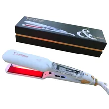 

Pro Steam Hair Straightener Infrared Heating Flat Iron LED Display straightening Iron 2 Inch salon Styling Tools Wet & Dry hairs