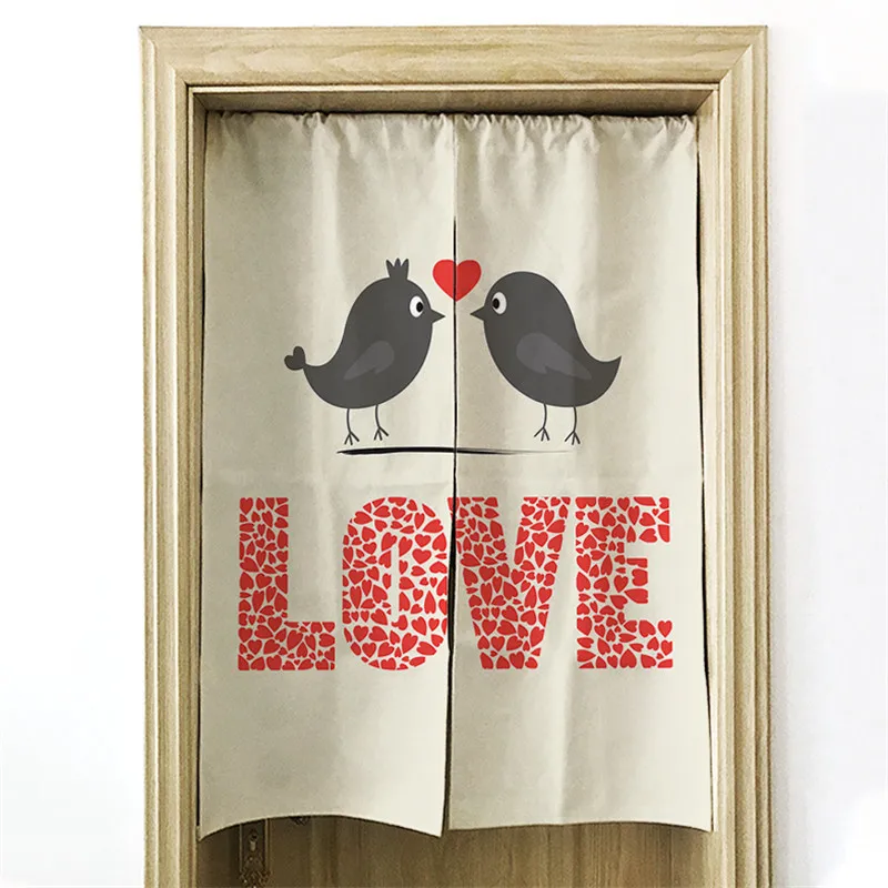 

Japan Style Curtain Green leaf Kitchen Restaurant Decor Half-curtain Window Short Linen Door Curtains Cafe Series