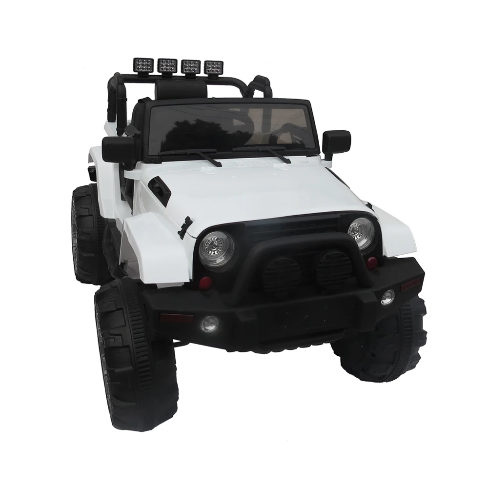 

12V Kids Ride On Car SUV MP3 RC Remote Control LED Lights White Off-Road Vehicle For Children Christmas Gift