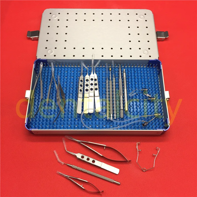 1Set Ophthalmic Cataract Eye Micro Surgery Surgical Instruments with case box