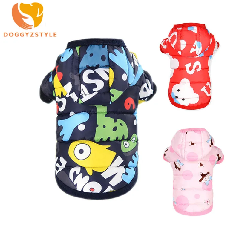 

DOGGYZSTYLE Dog Waterproof Clothes Coat Winter Dog Pet Jacket Coat For Small Dogs Puppy Pug French Bulldog Red Blue Pink