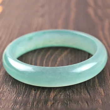 

FREE SHIPPING High Quality Burma J ade Natural Jadit Bangles Glossy and Mellow Light Green Bangles Bracelets Ethnic Jewelry
