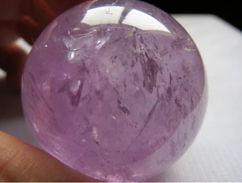 

WBY+++---429+++48mm natural amethyst rainbow quartz crystal sphere ball heal