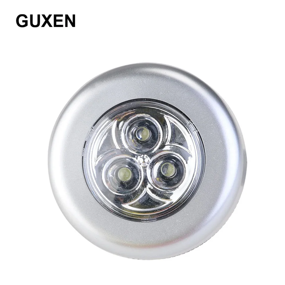 

Guxen LED Battery-powered Wireless Night Light Stick Tap Touch Push Stick On Anywhere for Closets, Cabinets, Counters,Bedroom