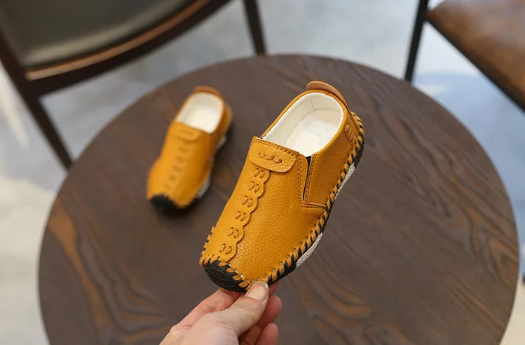 do bebê moda costura sapatos casuais couro