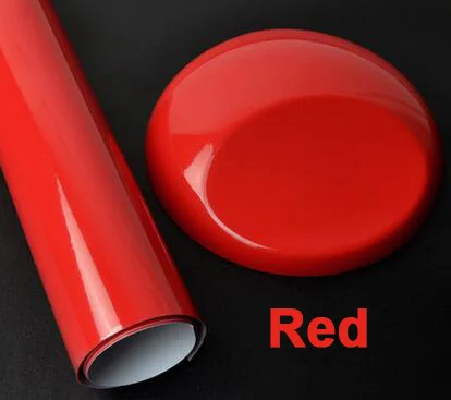 Розничная, высокое качество, глянцевые автомобильные обертывания, виниловые, полимерные, ПВХ, автомобильные наклейки, пленка для дезарации с BW-6014 выпуска воздуха - Название цвета: Красный