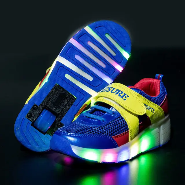 Child Heelys Jazzy Junior Girls Boys LED Light Heelys Roller Skate Shoes For Children Kids
