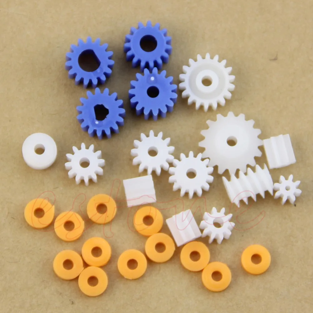 New 16 Kinds Plastic Shaft Gears Spindle Gears Gear B 2MM 2.3MM 3MM 3