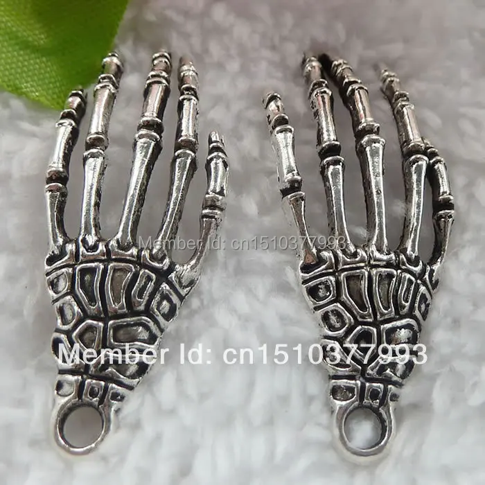 

96 pieces antique silver claw charms pendant 41x15mm #010