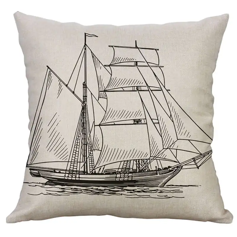 

Ouneed Linen Blend Creative 40X40cm Chair Square Bed Pillow Cover Pillow Home Cover Natural Cotton DIY Zigzag Orange 19FEB21