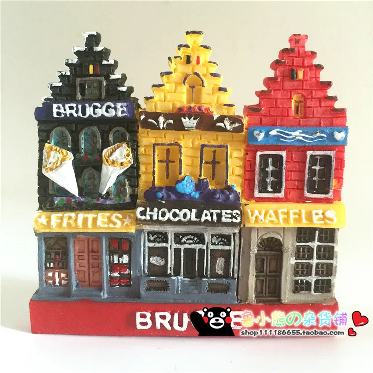 Бельгии Брюсселе достопримечательности Туризм Сувенир 3D смолы магнит на холодильник ремесло Лебедь Cafe дома магниты на холодильник декора - Цвет: Бургундия