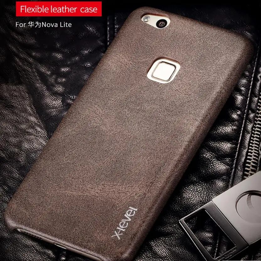 

2017 X-Level Vintage PU leather For Phone Case Huawei Nova lite,Back Cover For Huawei P10 lite case