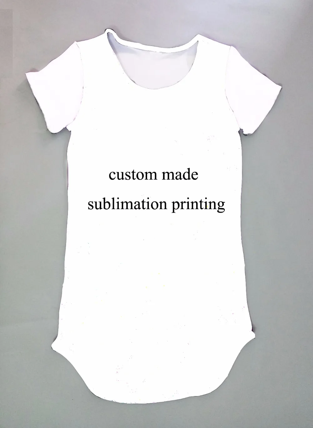 

Custom Made your own designs 3D Sublimation Print Milk Silk short sleeves Dress
