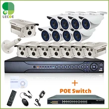 Система безопасности CCTV наружная POE с 16CH 1080 P 2 SATA NVR, 16 шт 720 P HD Vandalpoof наружные POE камеры и 16ch PoE коммутатор