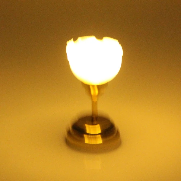 1:12 Scale Dollhouse Miniature Wall Desk Table Ceiling LED Lights Lamp Bedroom Living Room Furniture Decoration Acc Golden