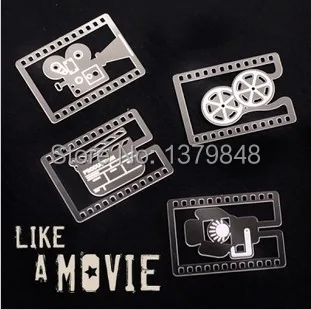 

40 PCS/LOT Like A Movie Bookmarks Camera Film Reel Slate Movie Lighting Metal Book Mark
