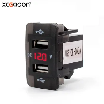 4 USB ポート 3 ウェイ車のシガーライターソケットスプリッタ 120 ワット出力電源アダプタ 12 〜 24V 充電器高速充電電圧計ディスプレイ