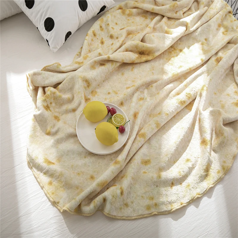 Micfofine Modern Fashion Soft Burrito Blanket Round Carpets European Home Living Room Rugs For Room Bedroom Carpet Home Textile