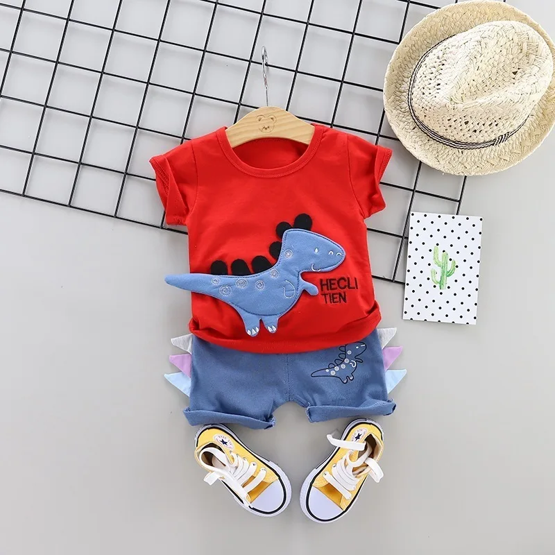 Summer Children Baby Boys Girls Clothes Cartoon Cotton T-Shirt Shorts 2pcs/Sets Toddler Fashion Casual Clothing Kids Tracksuits Baby Clothing Set comfotable Baby Clothing Set