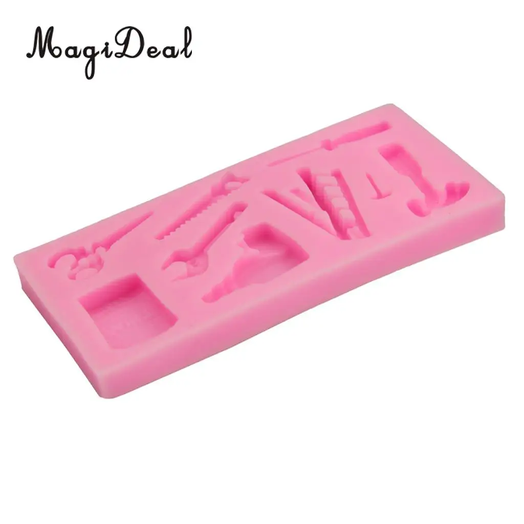 Silicone DIY Novelty Electrician Hardware Tools Fondant Cake Molds Candy Chocolate Decorating Mould Kitchen Baking Tool
