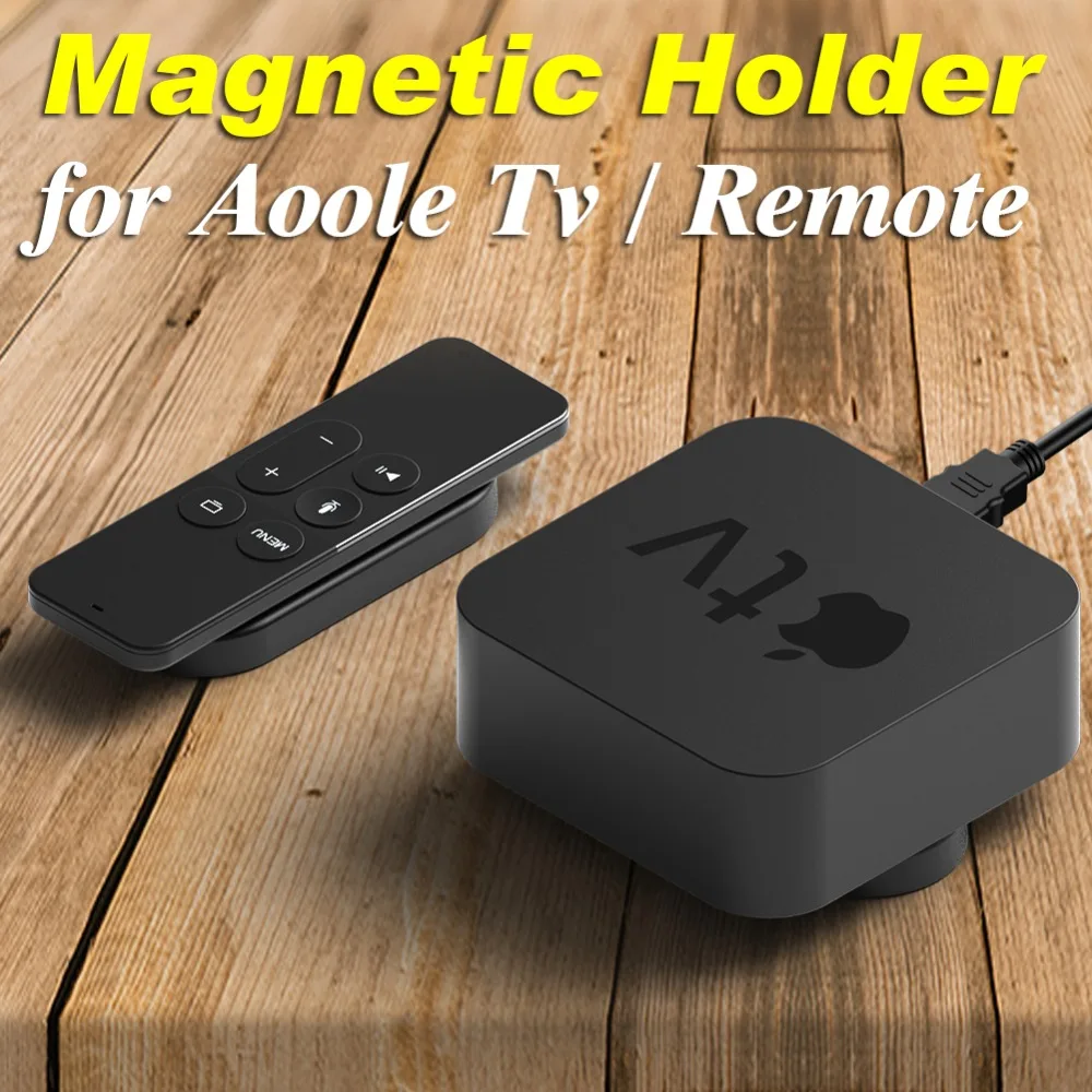 

Remote Control Holder.For Apple TV Remote Mounting Shelf Magnetic Holder For Apple TV 4 (Compatible for phones magnetic stand)
