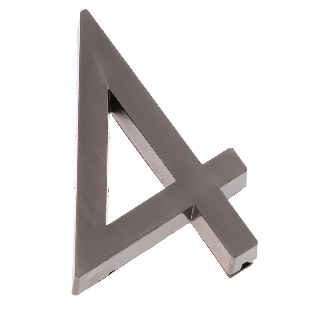 Satin Chrome Door Numbers & Letters Name Door Letter Address Plaques for House Flat Apartment Shop Decor