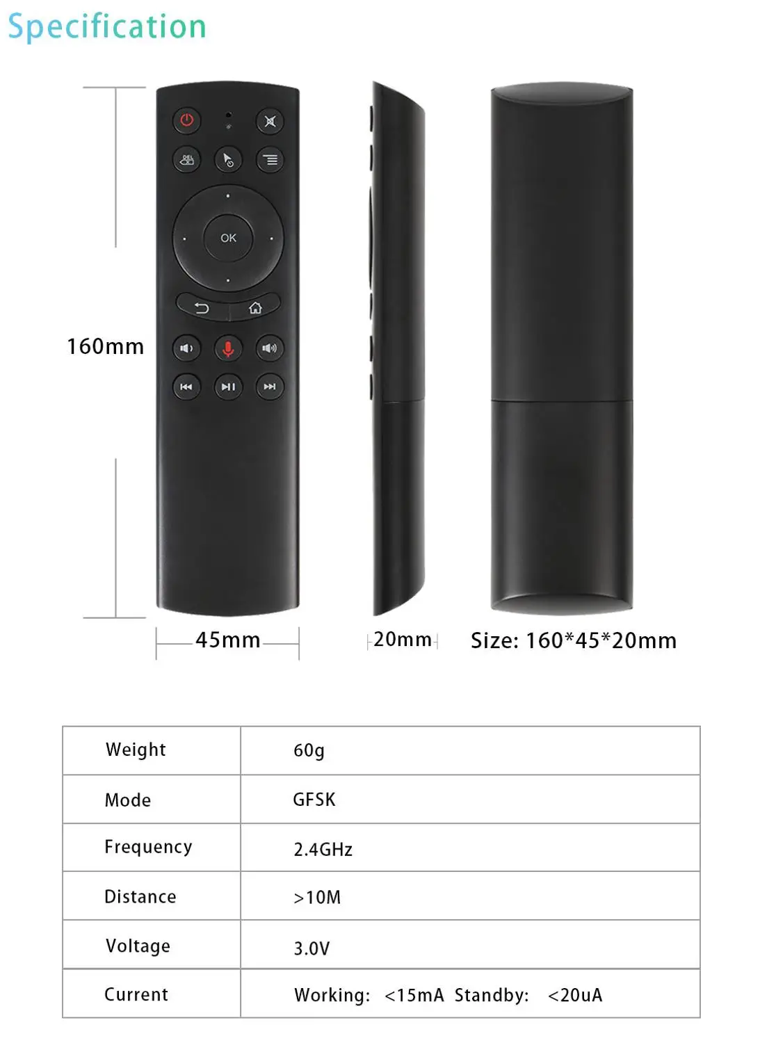G20 Голосовое управление 2 4G беспроводной G10 G20S Air Mouse G30 клавиатура зондирование