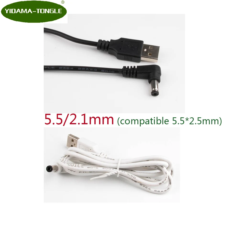 USB разъем постоянного тока преобразователь в DC5 5*2 5 мм/DC5 1 мм Угловой L образный