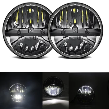 

1 pair For Lada 4x4 urban Niva 7 Inch Round LED Headlight DRL High/Low Beam Light For Jeep Wrangler JK CJ TJ 2 Door Hummer H1 H2