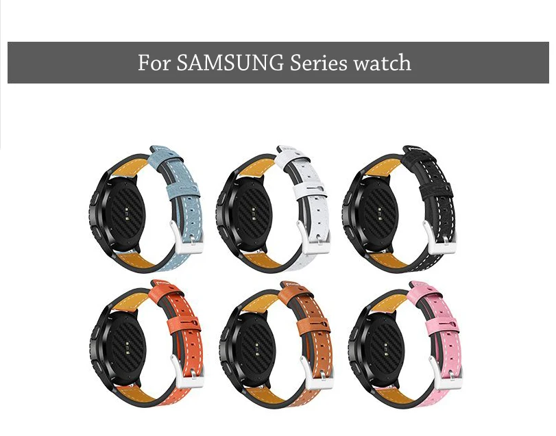 20 мм/22 мм кожаный ремешок для SAMSUNG Galaxy watch 46 мм 42 мм серии Sport S4/gear S2 classic gear S3 Смарт-часы ремешки для часов